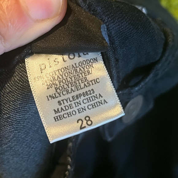 Pistola moto zipper skinny ankle jeans size 28 - Picture 8 of 8